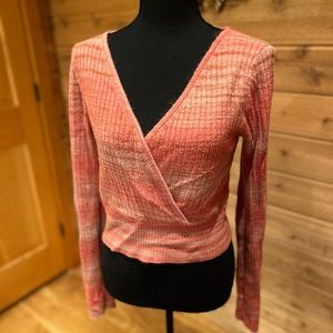 American Eagle soft faux wrap sweater